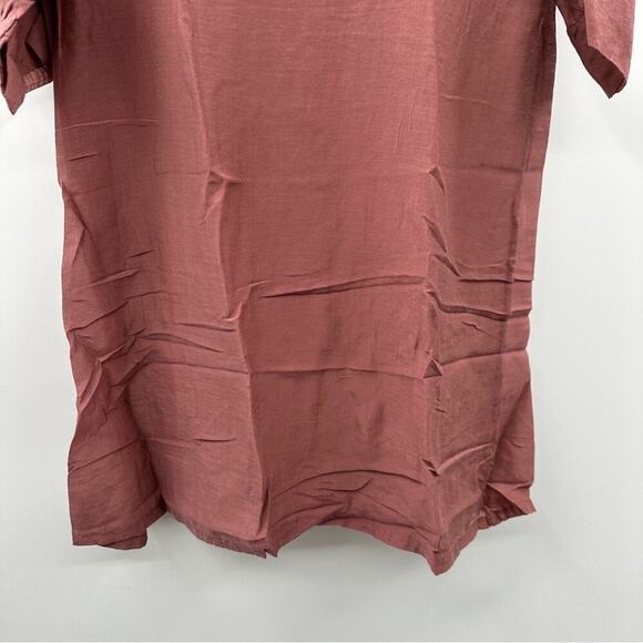 Bryn Walker Cotton Silk Blend Elbow‎ Half Sleeve Shea Tunic in Goji Berry NEW - Picture 3 of 8